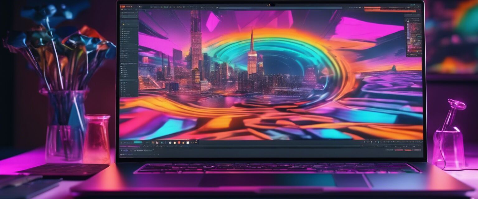 Laptop used for graphic design